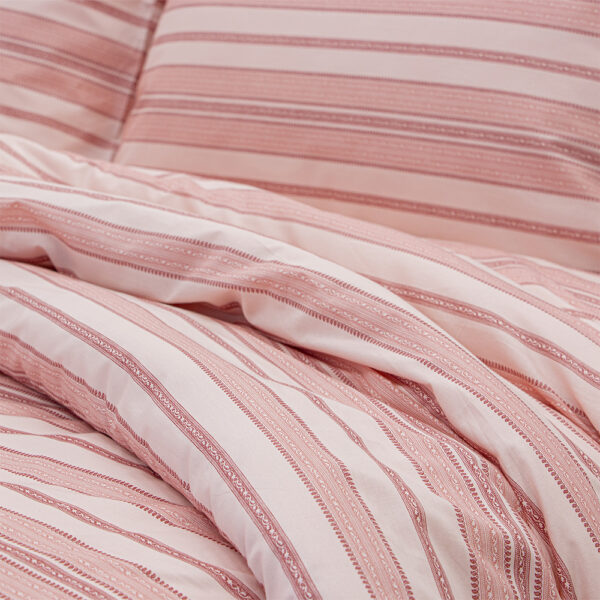 LINO Σετ Σεντόνια Υπέρδιπλα με Λάστιχο (165x200+32) Carril Ροζ
