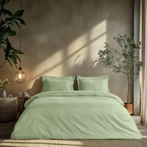 1700_Pastel-green Beauty Home Ζεύγος μαξιλαροθήκες μονόχρωμες Art 1700 Harmony 52x73 Μέντα