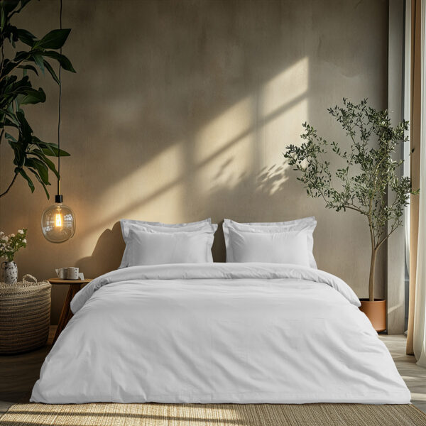 Beauty Home Ζεύγος μαξιλαροθήκες μονόχρωμες Art 1700 Harmony 52x73 Λευκό