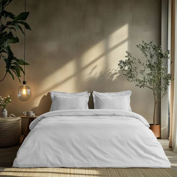 Beauty Home Ζεύγος μαξιλαροθήκες μονόχρωμες Art 1700 Harmony 52x73 Λευκό