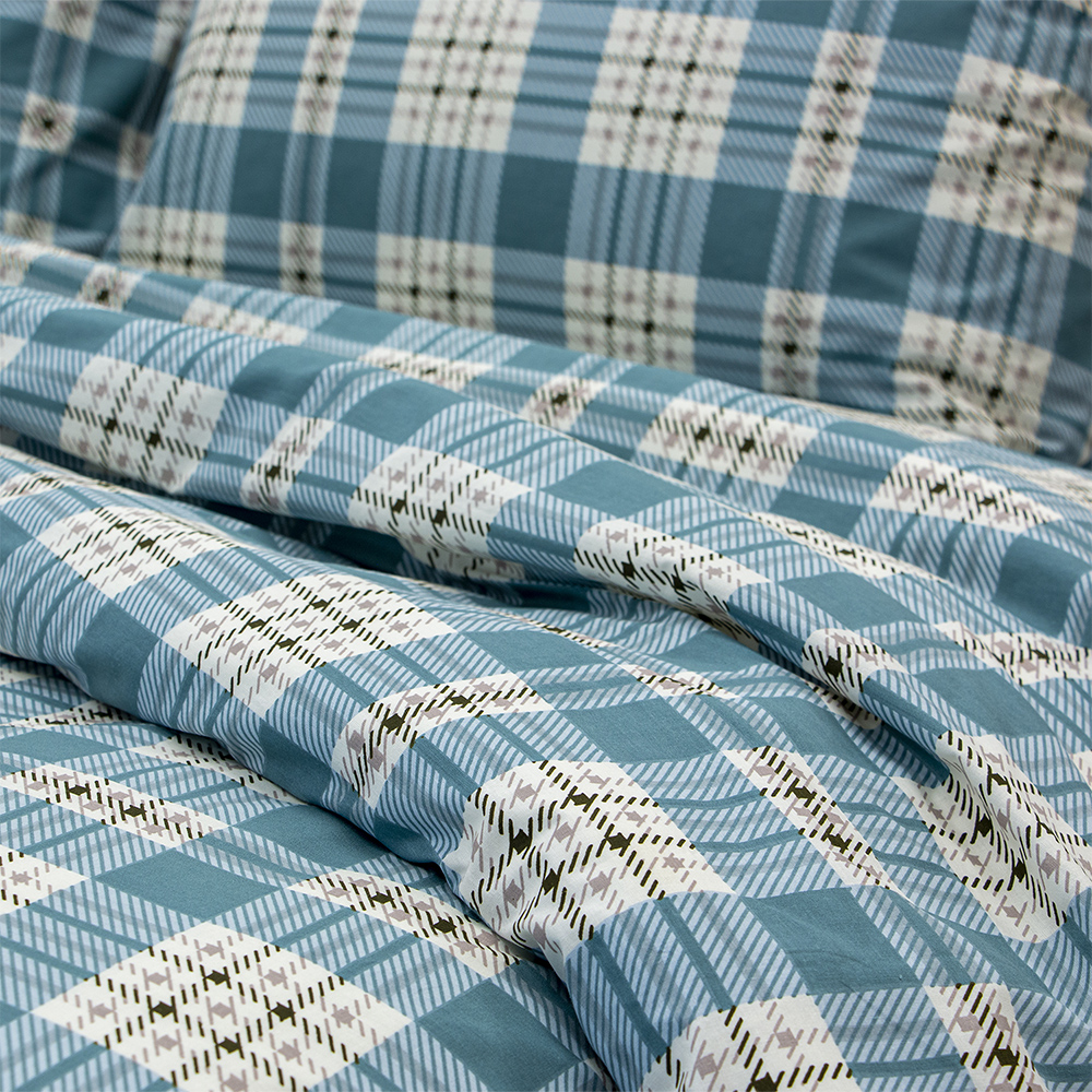 LINO Σετ Παπλωματοθήκη Υπέρδιπλη (225x245) Panier Μπλε