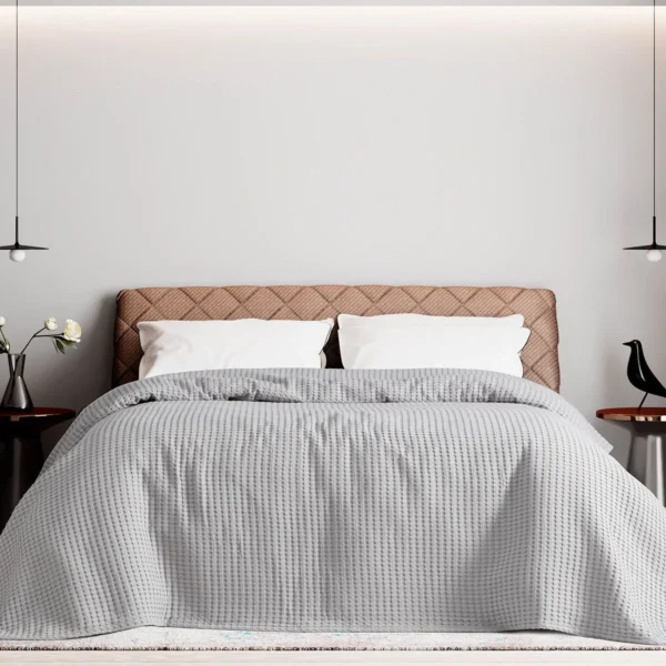 Beauty Home Πικέ μονή waffle Art 1990 Silver 170x240 Γκρι