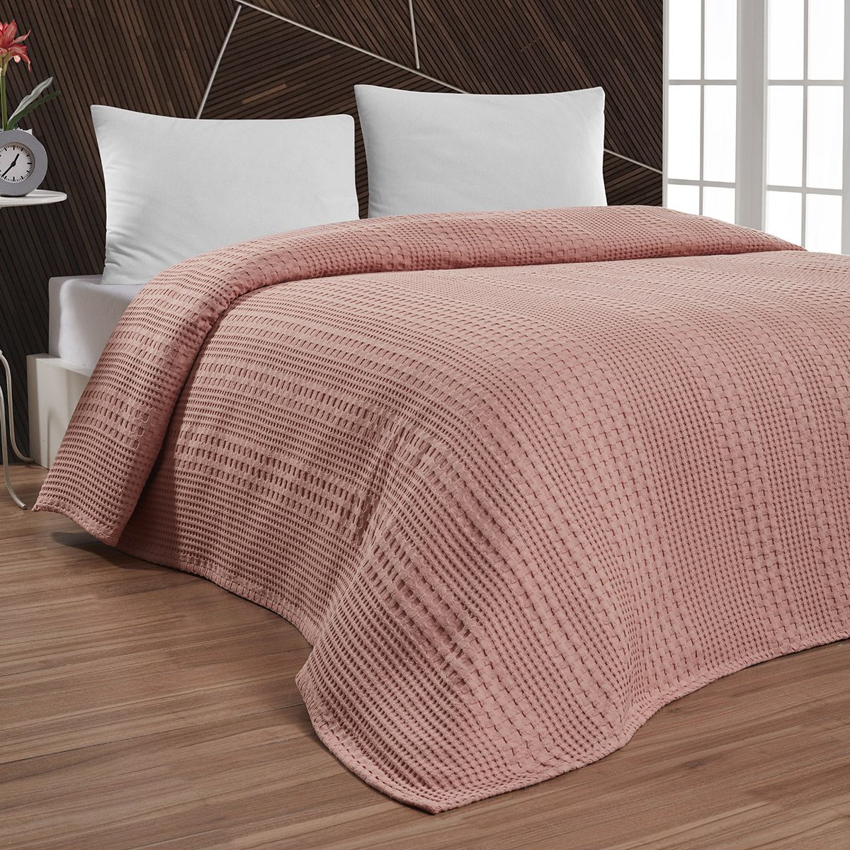 Beauty Home Πικέ υπέρδιπλη Division Αrt 1995 Ροδακινί 230x240