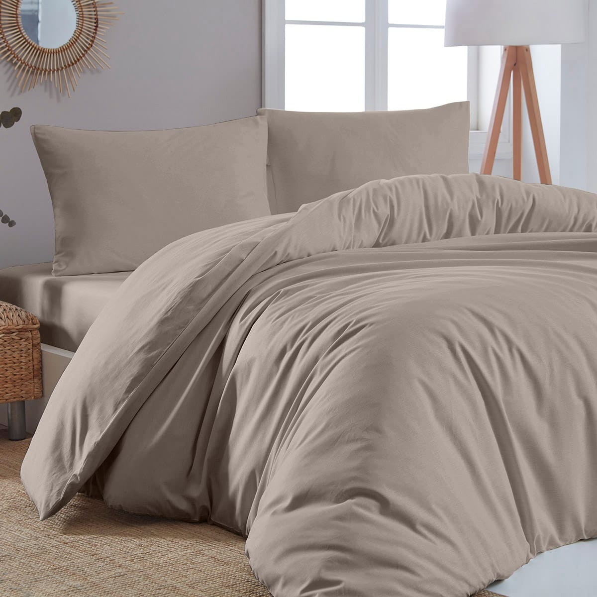 Beauty Home Παπλωματοθήκη υπέρδιπλη μονόχρωμη Art 1999 230x250 Μπεζ