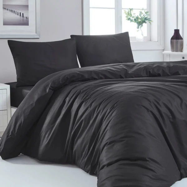 Beauty Home Παπλωματοθήκη υπέρδιπλη μονόχρωμη Art 1999 230x250 Μαύρο