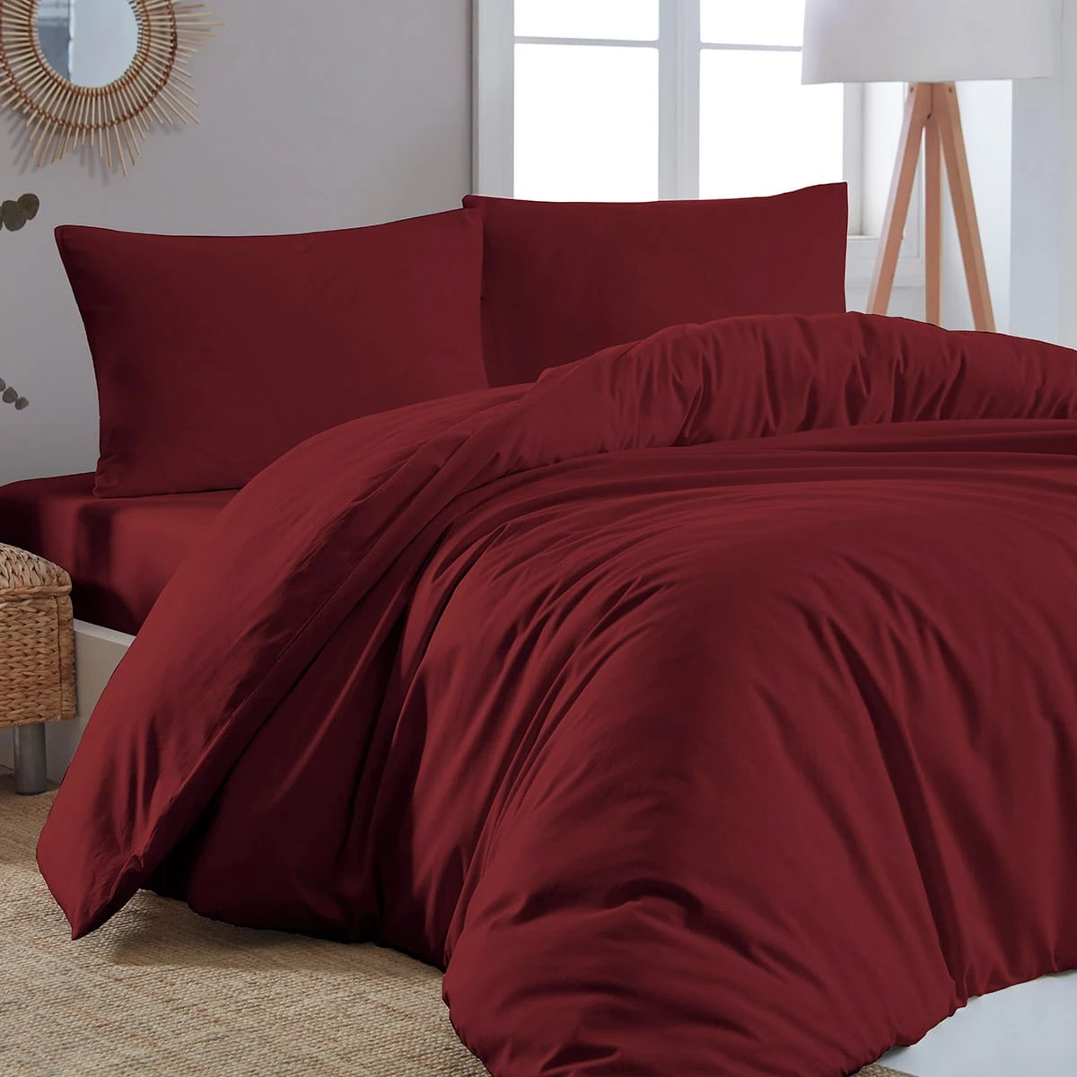 1999_Qbordo Beauty Home Παπλωματοθήκη μονή μονόχρωμη Art 1999 170x250 Μπορντό