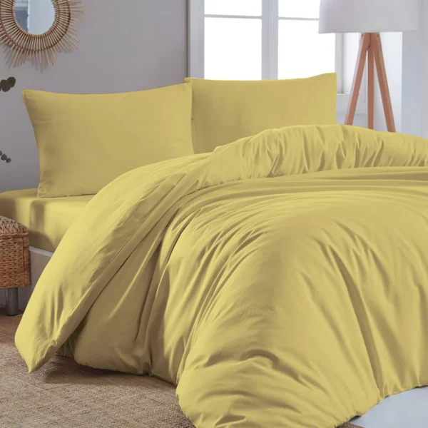 Beauty Home Παπλωματοθήκη μονή μονόχρωμη Art 1999 170x250 Κίτρινο