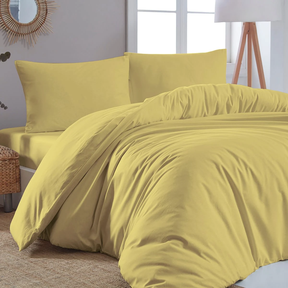 1999_Qyellow Beauty Home Παπλωματοθήκη μονή μονόχρωμη Art 1999 170x250 Κίτρινο