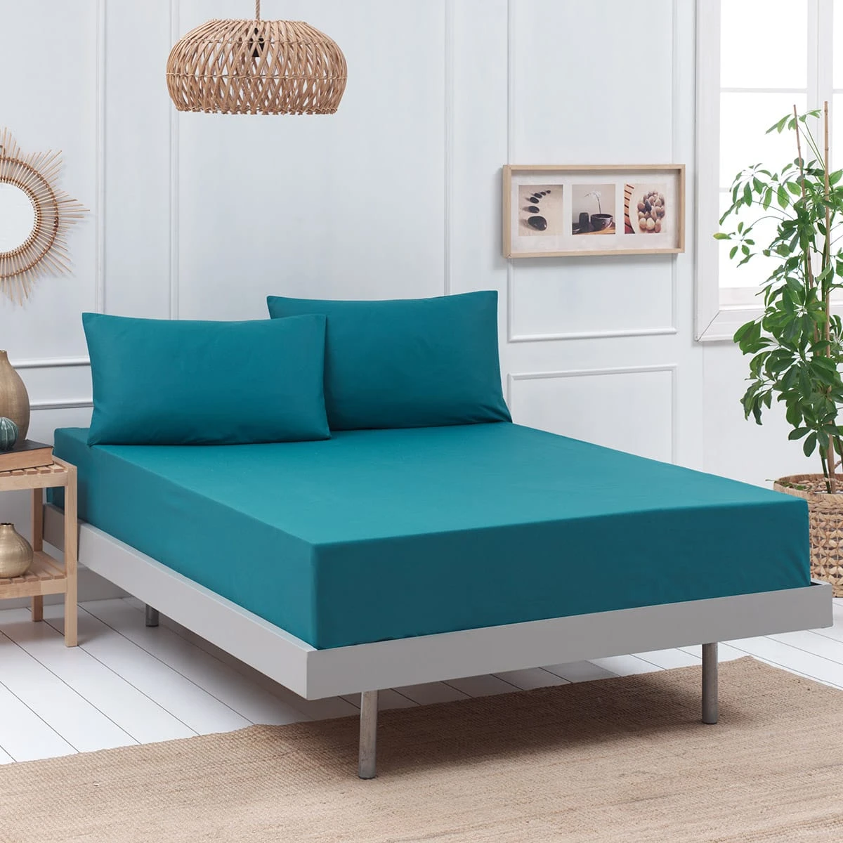 1999_petrol Beauty Home Ζεύγος μαξιλαροθήκες μονόχρωμες Art 1999 52x73 Πετρόλ