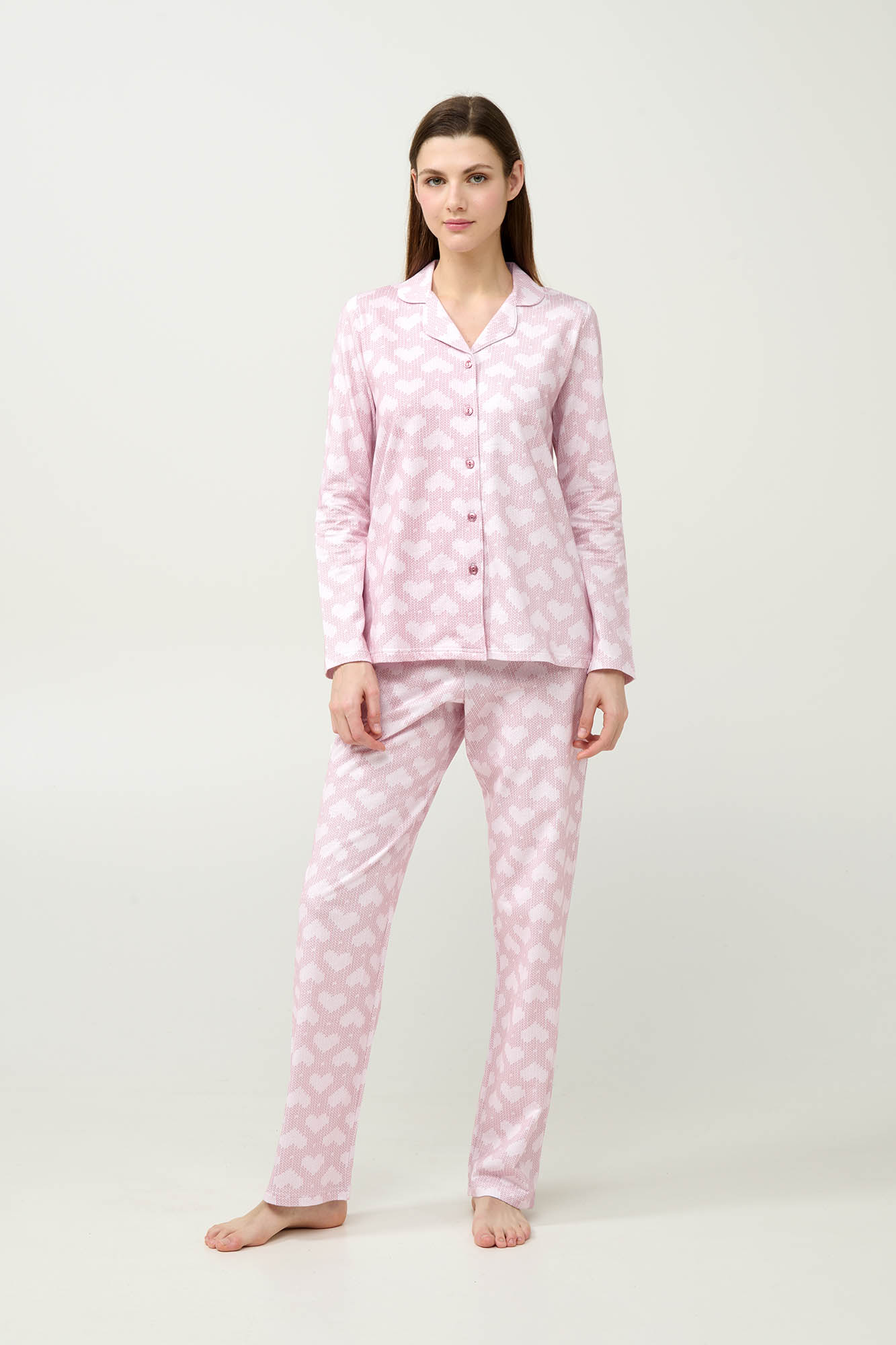 Γυναικεία Κουμπωτή Πυτζάμα Φούτερ