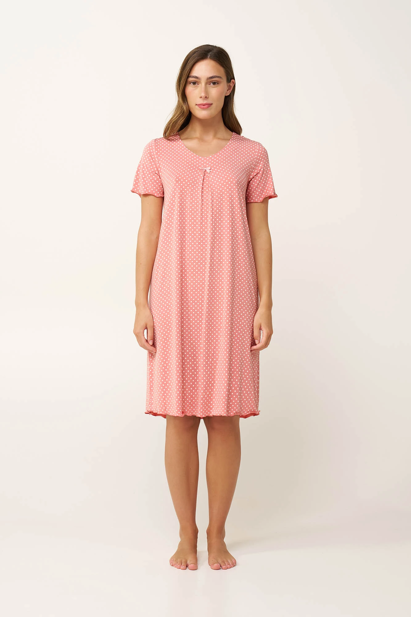 Πουά Νυχτικό Micromodal με Πιέτα