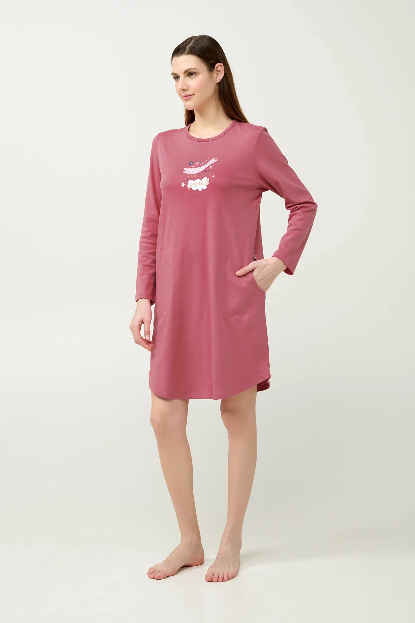 Βαμβακερό Νυχτικό με Τσέπες