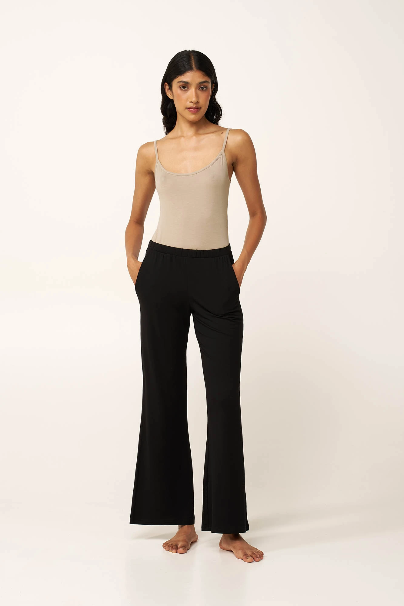 Γυναικείο παντελόνι με φαρδιά πόδια από βισκόζη