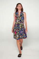 Εμπριμέ Αμάνικο Φόρεμα