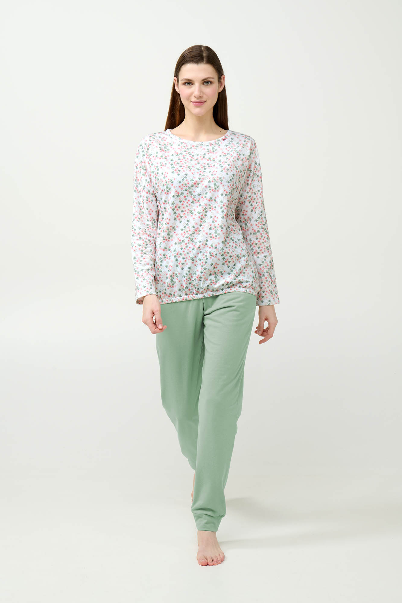 Γυναικεία Φούτερ Πυτζάμα με Μανσέτες