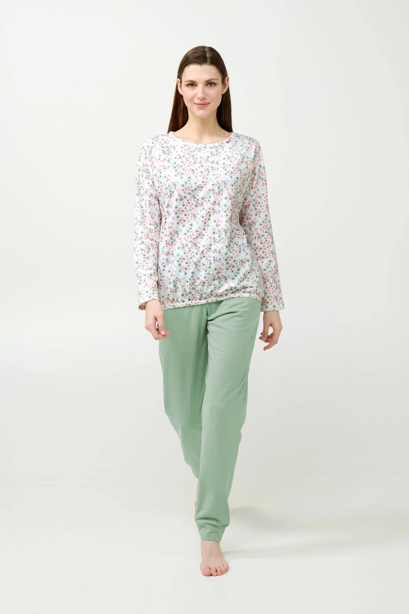 1_0079066930 Γυναικεία Φούτερ Πυτζάμα με Μανσέτες