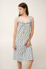 Αμάνικο Βαμβακερό Νυχτικό με Κουμπιά