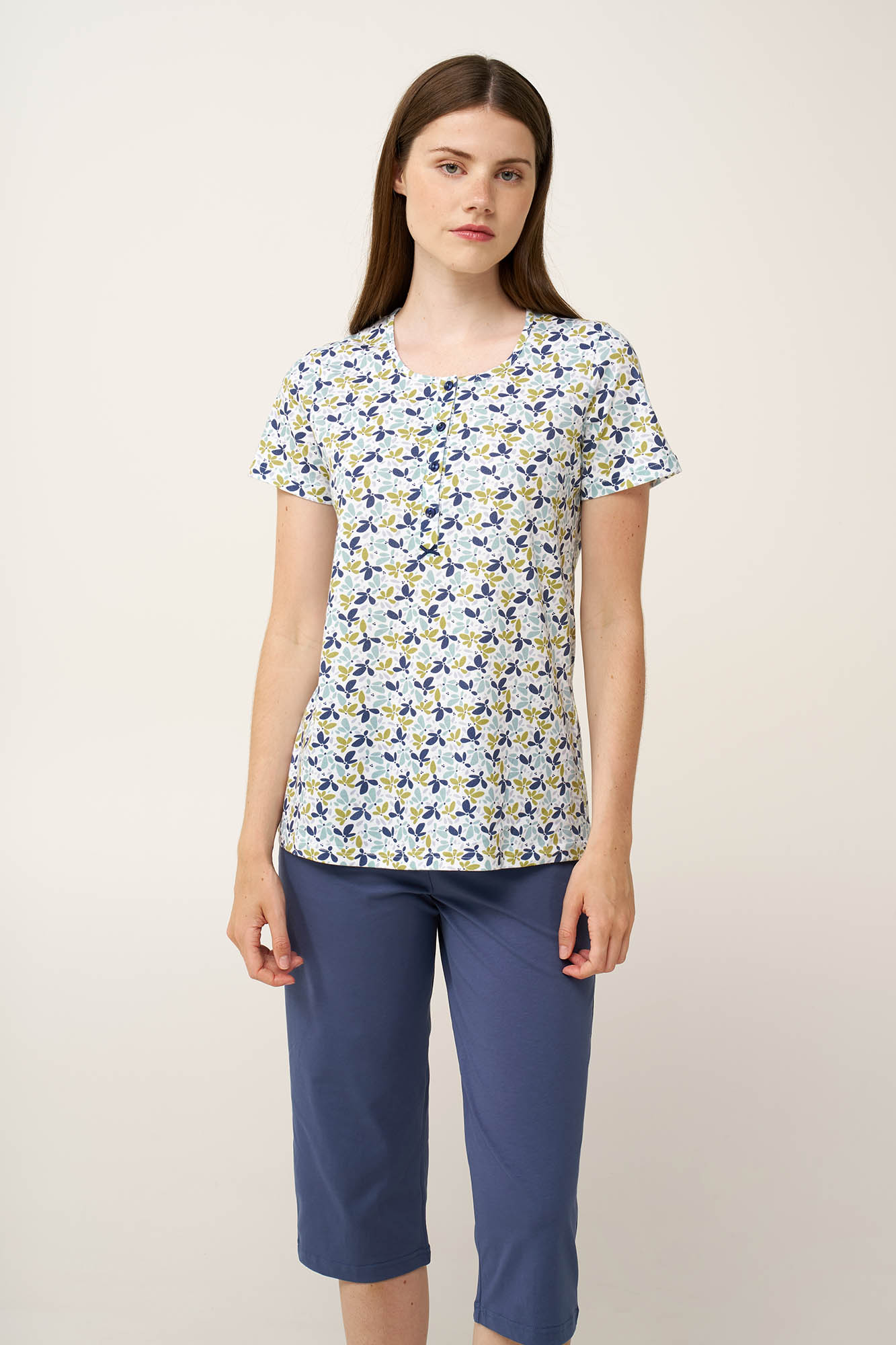 Βαμβακερή Γυναικεία Πυτζάμα με Πατιλέτα