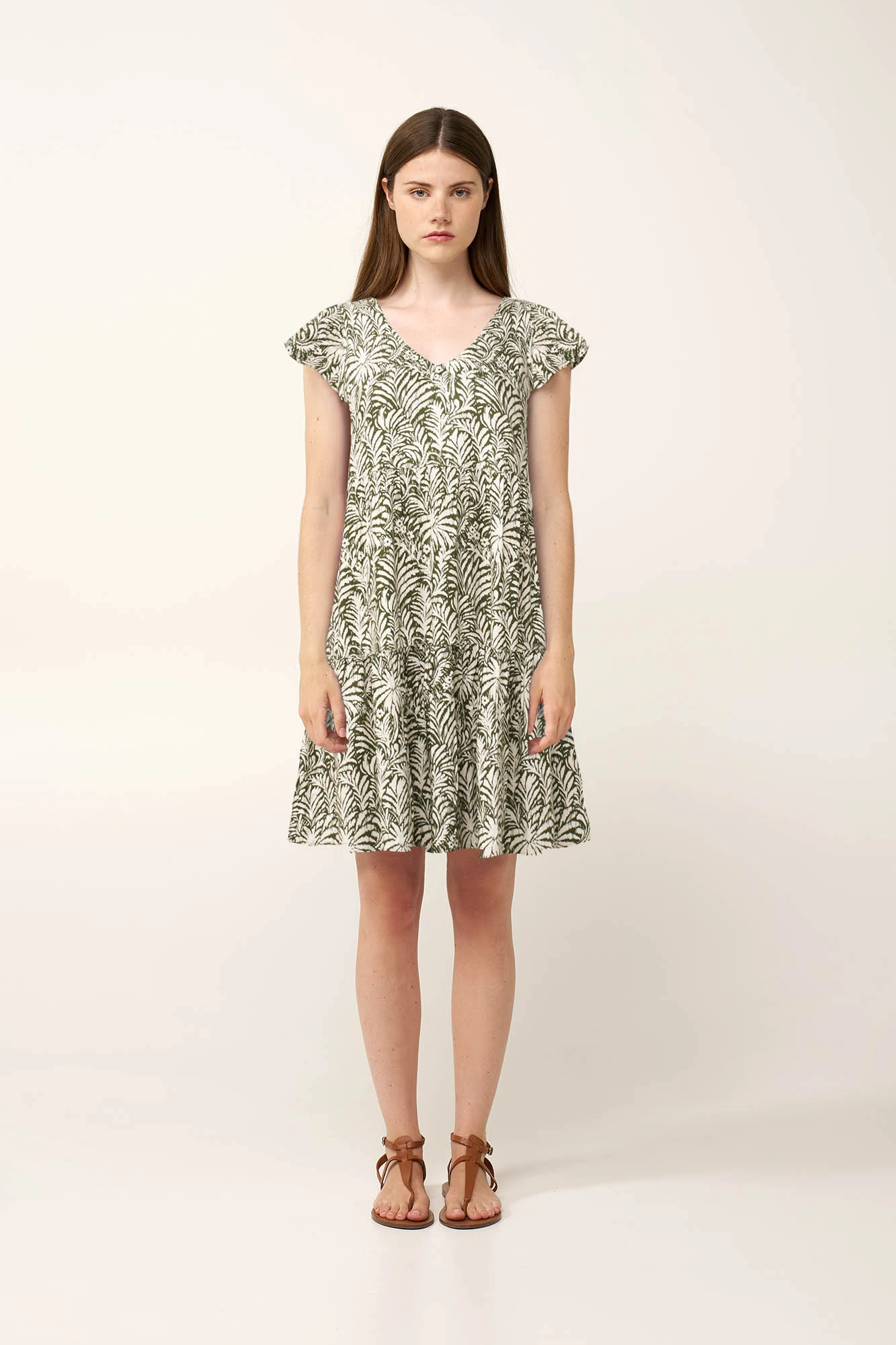 1_0086433289 Καλοκαιρινό Jungle Φόρεμα από Ποπλίνα