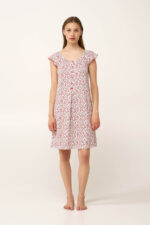 Βαμβακερό Νυχτικό με Πιέτα και Πατιλέτα