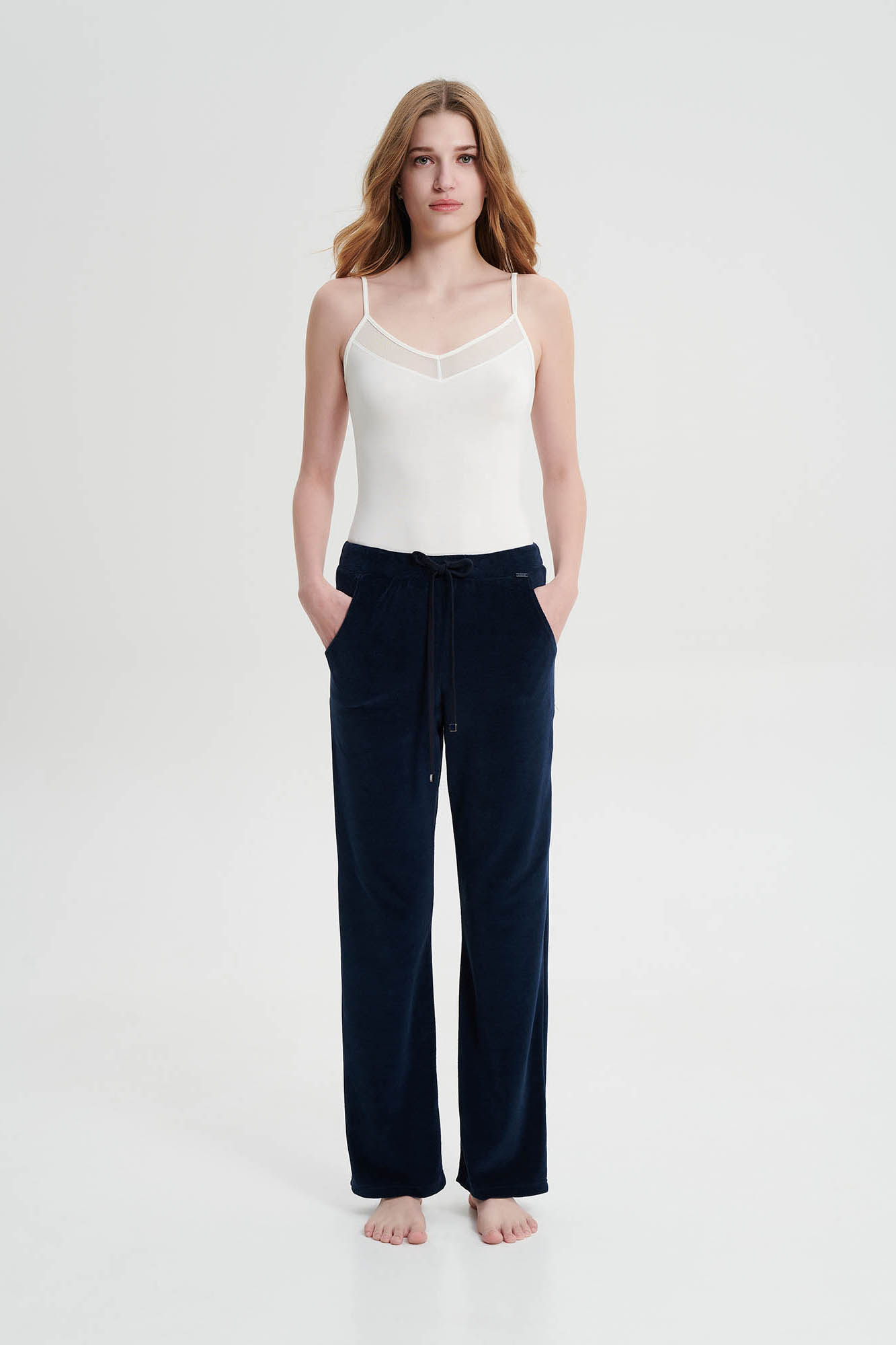 Μονόχρωμο Παντελόνι με Τσέπες