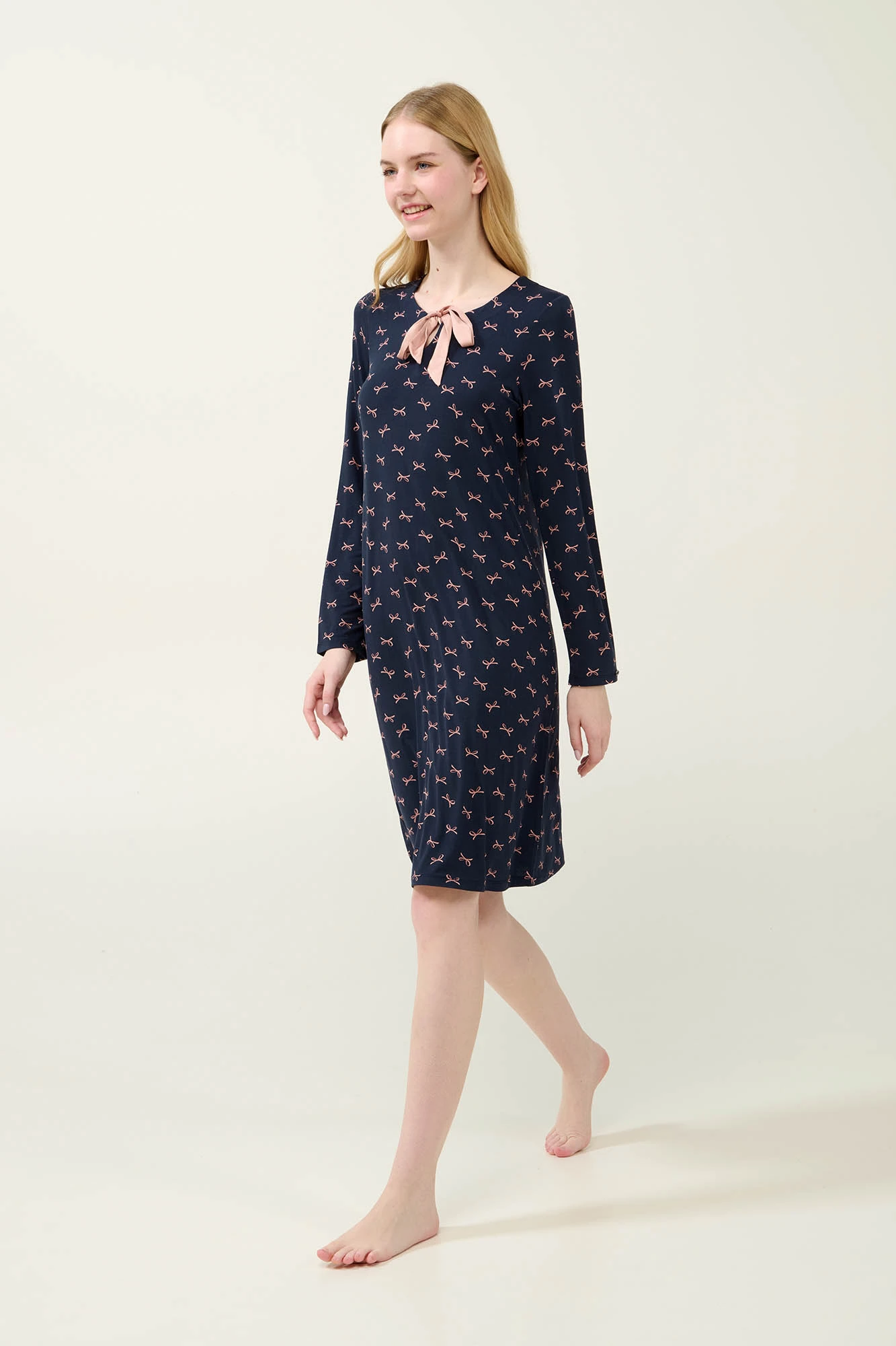 Νυχτικό Micromodal με Φιογκάκια