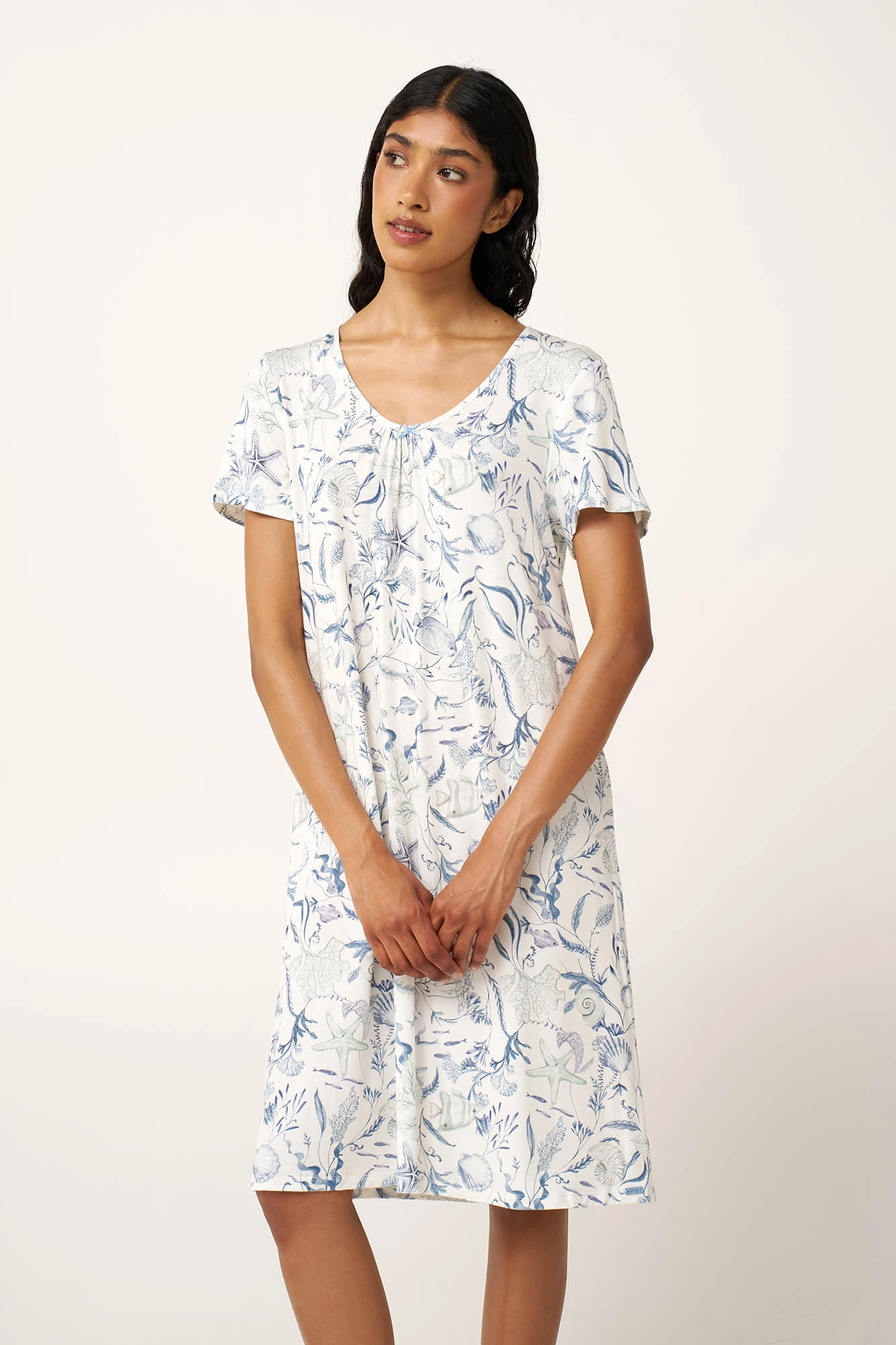 Micromodal Νυχτικό με Σούρες