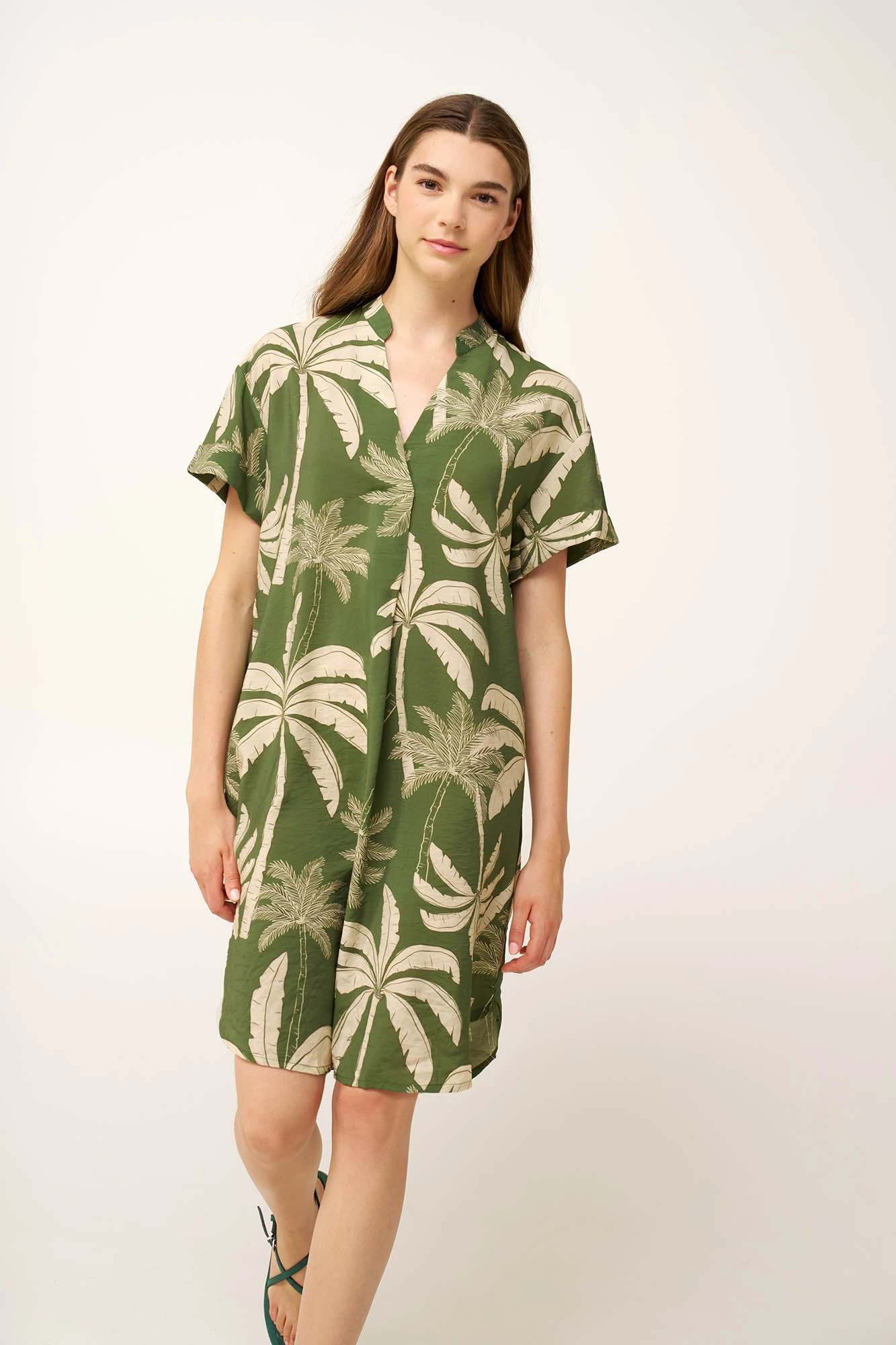 1_0128055199 Καλοκαιρινό Tropic Φόρεμα με V