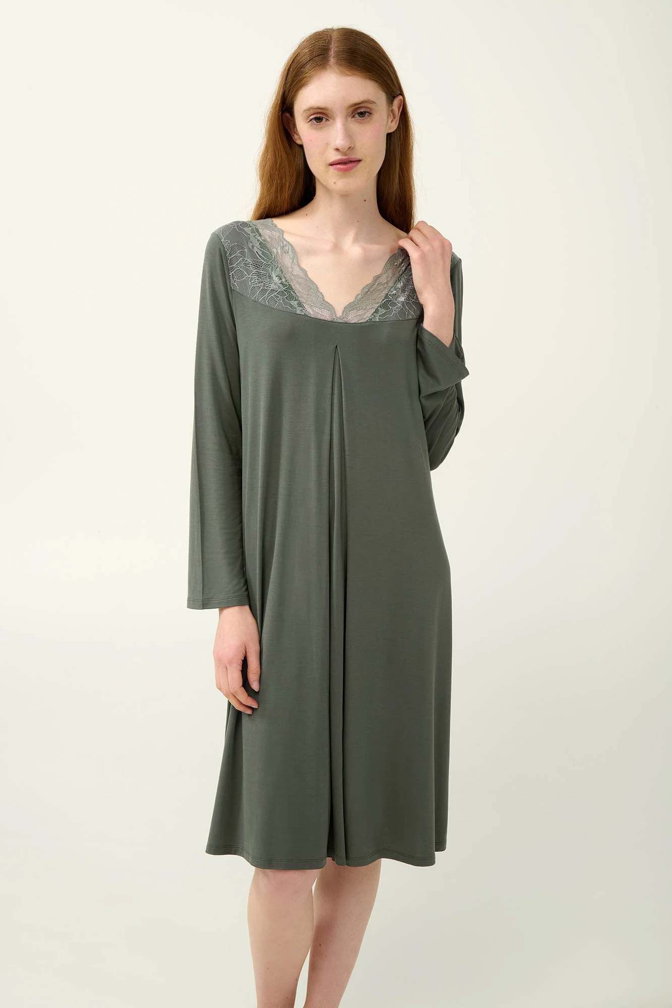 Γυναικείο Νυχτικό Micromodal με Πιέτα