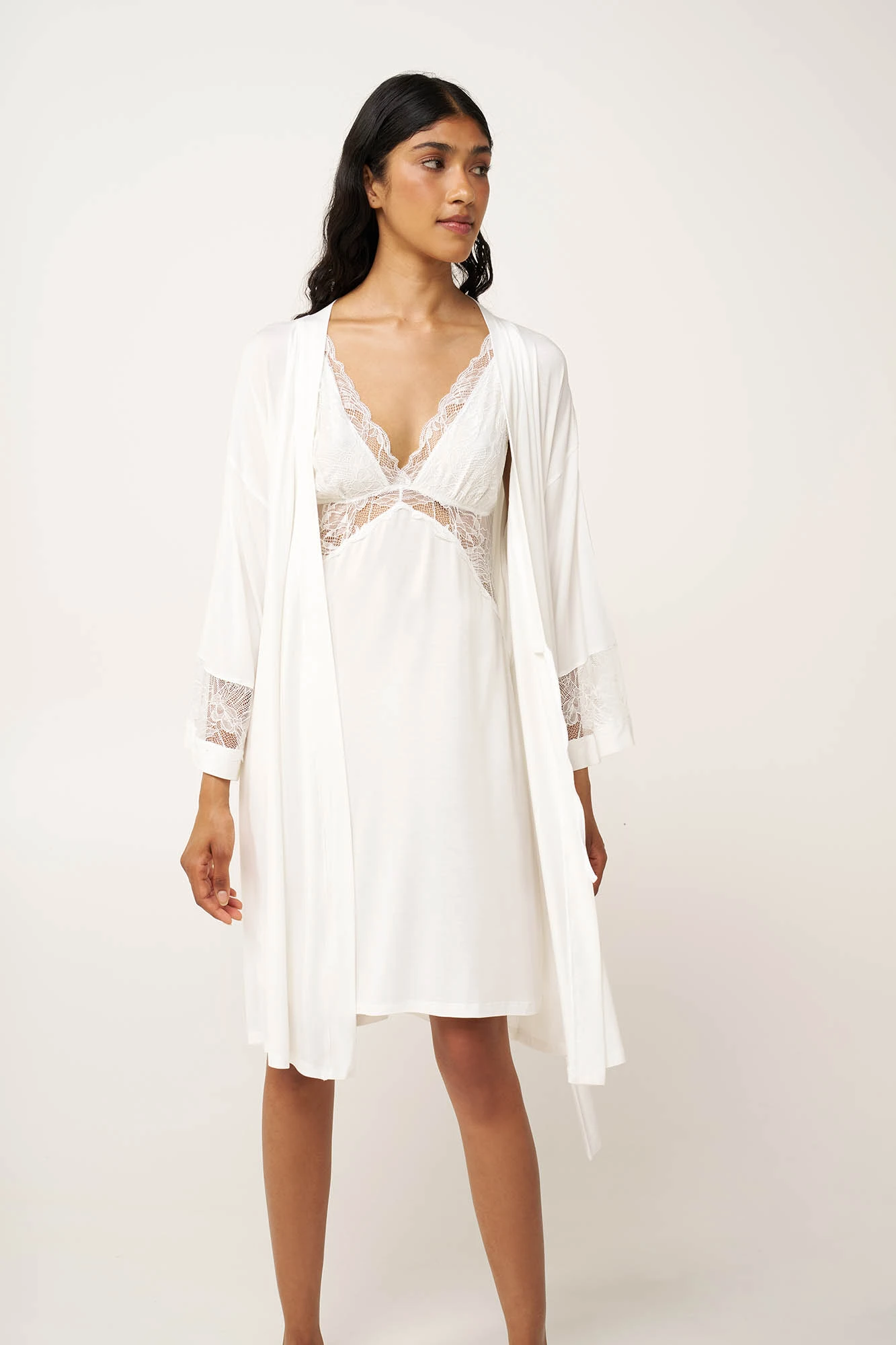 Σετ Micromodal Νυχτικό και Ρόμπα