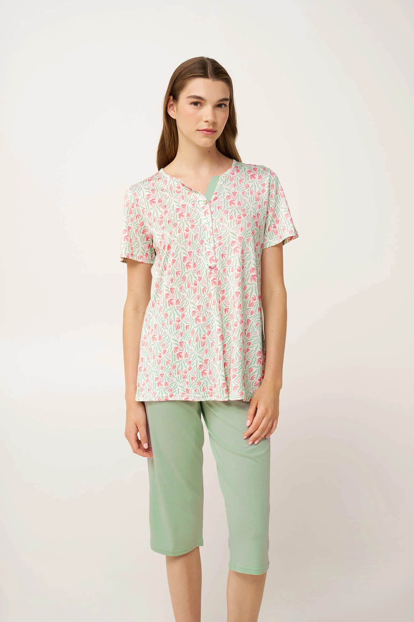 1_0146057555 Γυναικεία Πυτζάμα Cotton Modal με Πατιλέτα