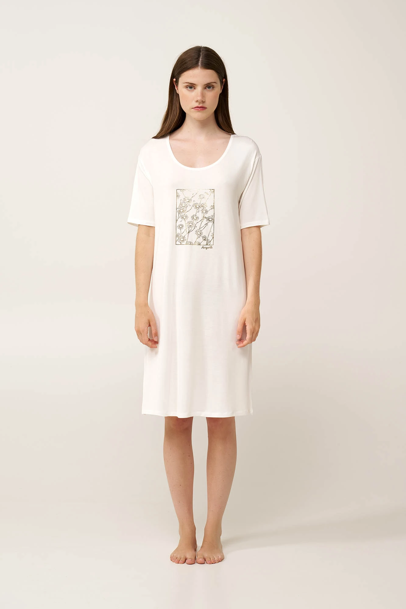 Νυχτικό Micromodal με Μαργαρίτες