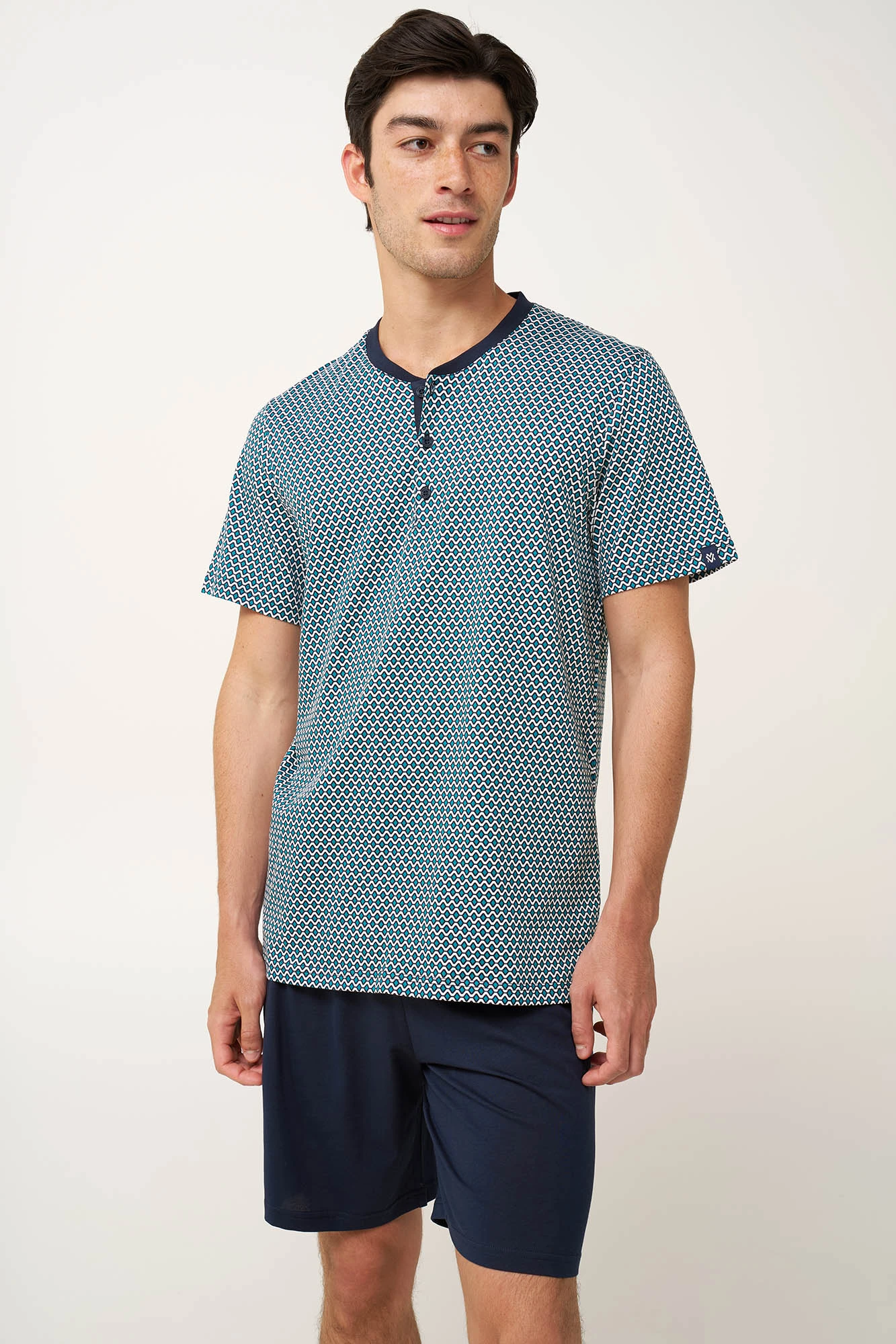 Βαμβακερή Ανδρική Πυτζάμα με Πατιλέτα