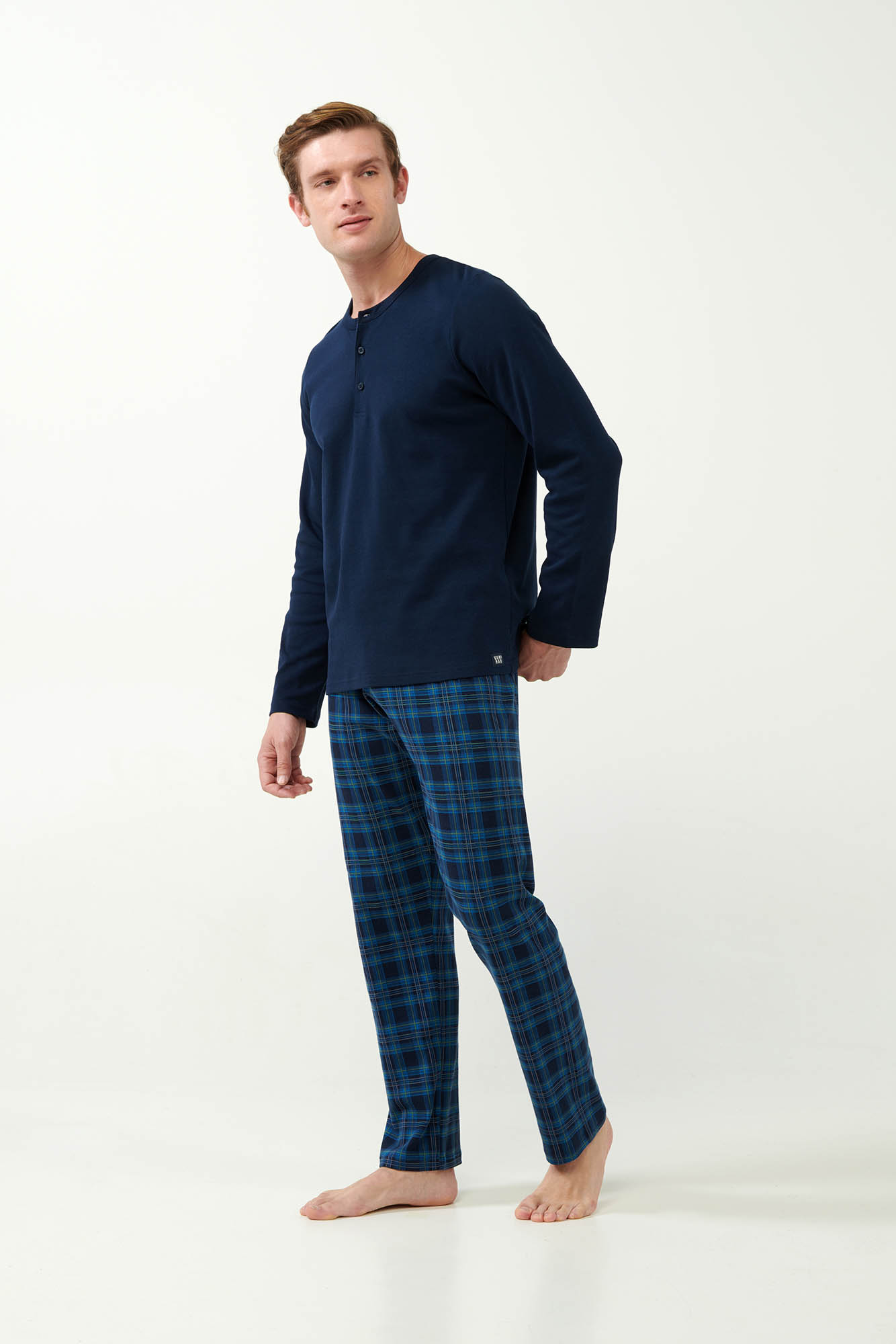 Ταρτάν Πυτζάμα Interlock με Πατιλέτα