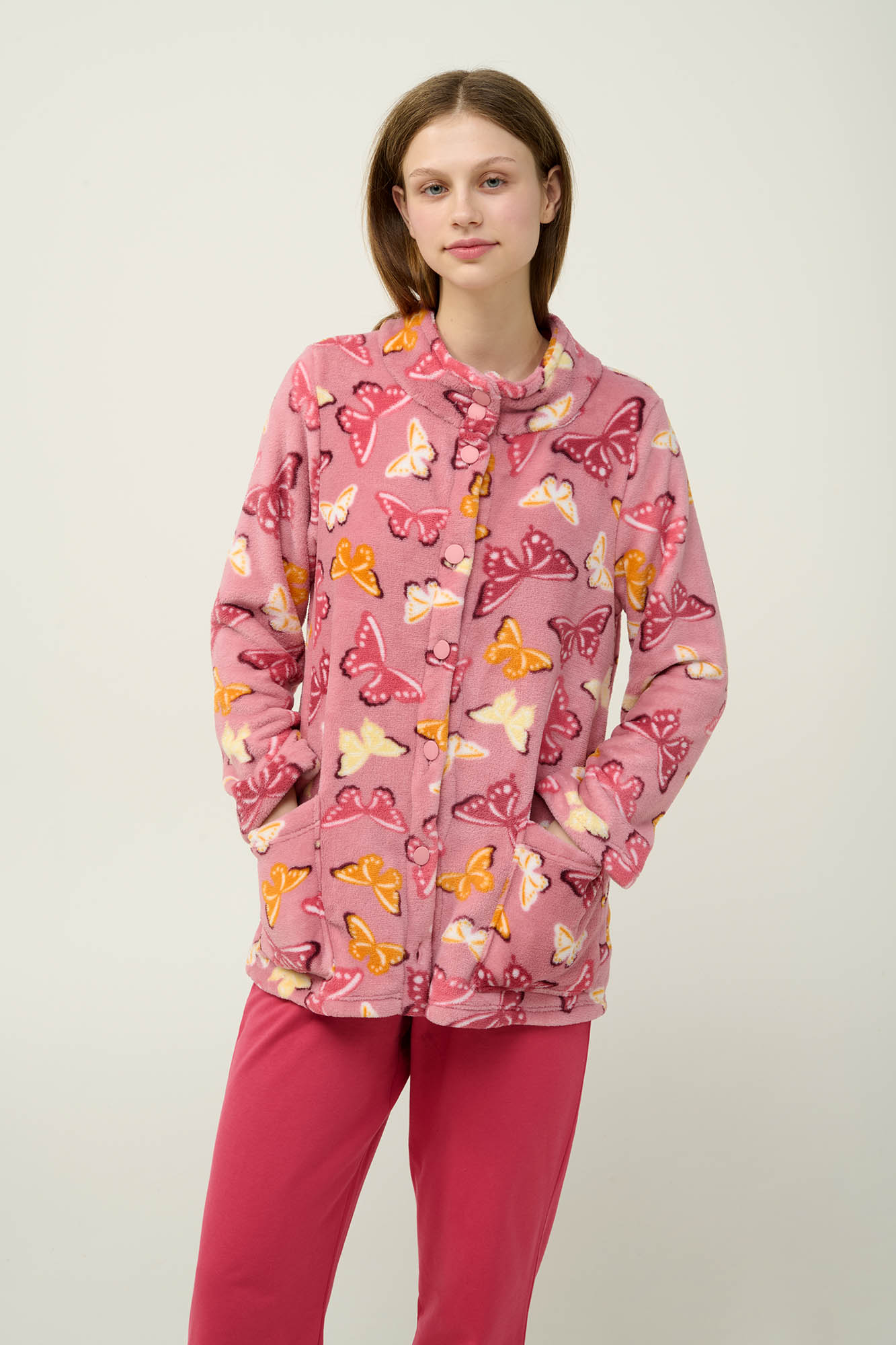 Εμπριμέ Κουμπωτή Ρόμπα