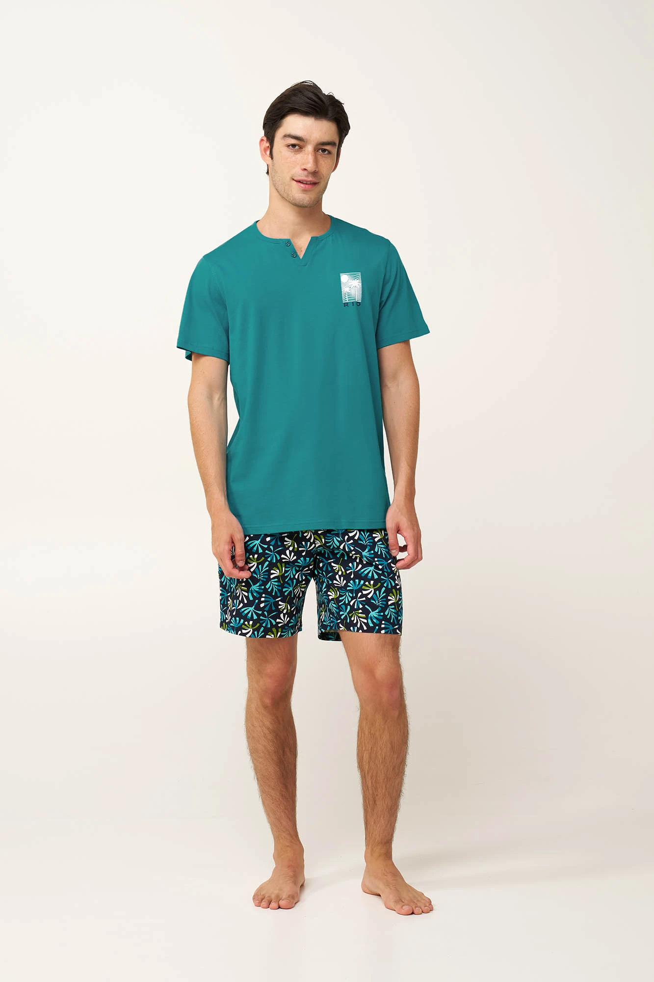 Βαμβακερή Ανδρική Tropical Πυτζάμα