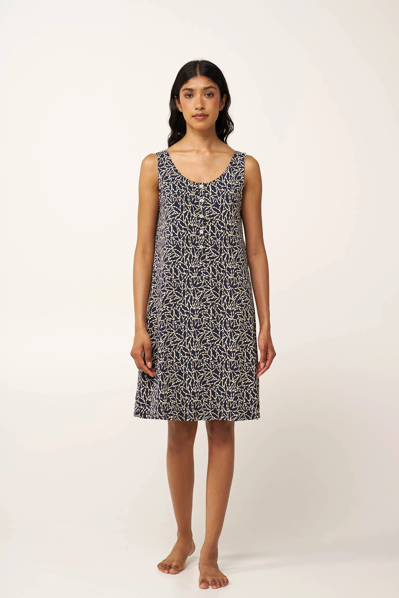 1_0215537849 Micromodal Φλοράλ Νυχτικό με Πατιλέτα