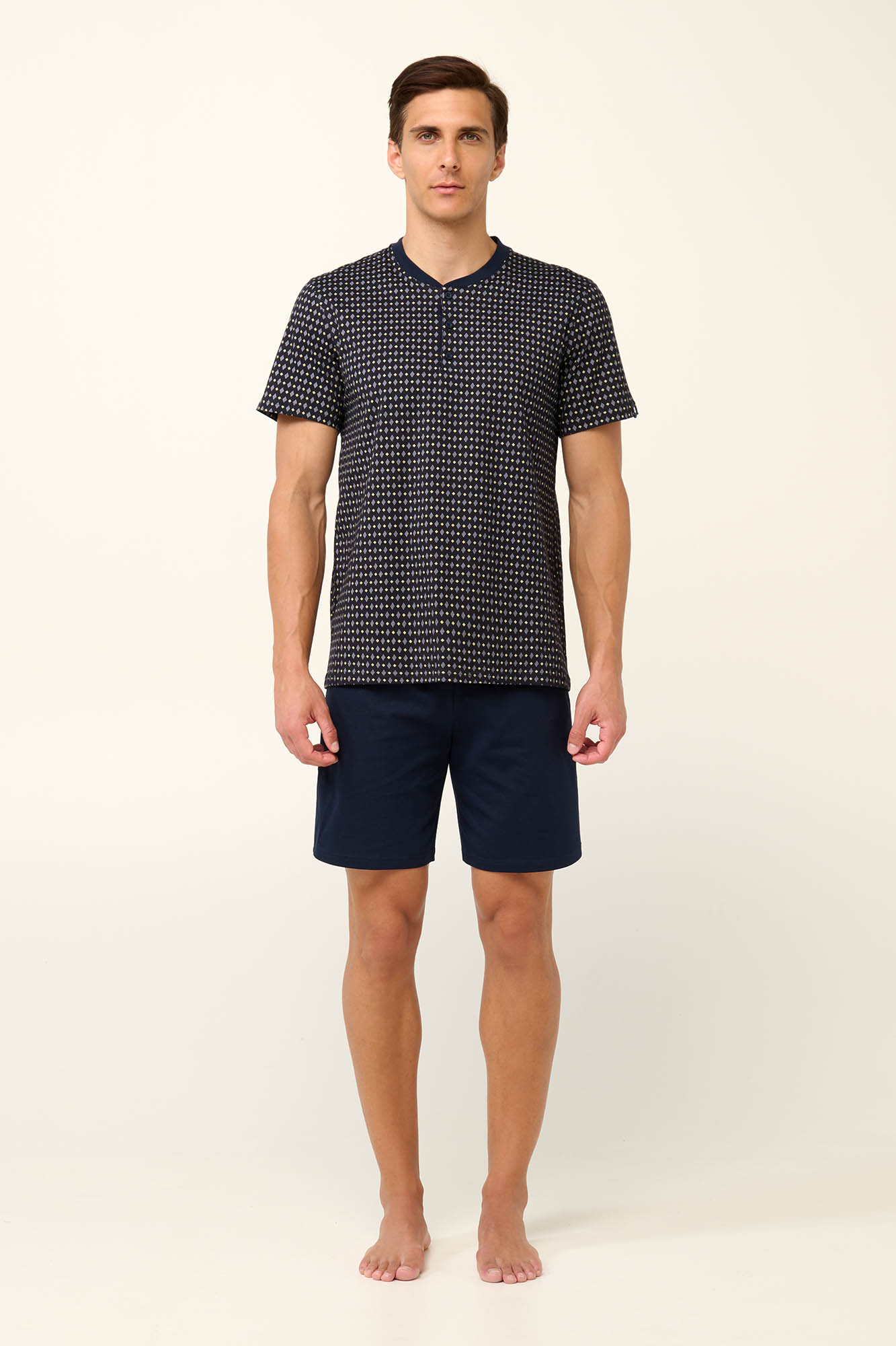 Βαμβακερή Ανδρική Πυτζάμα με Πατιλέτα