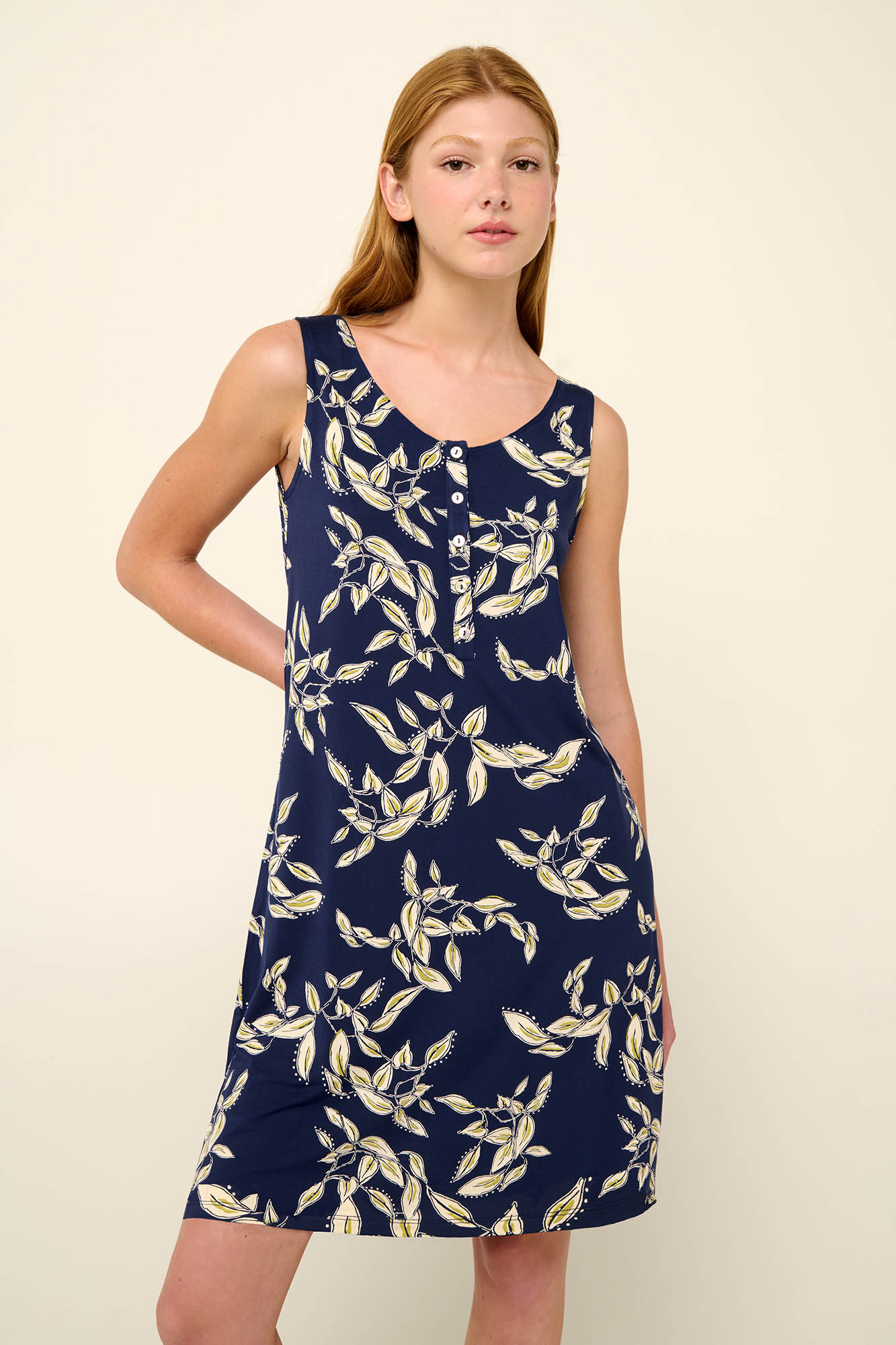 Αμάνικο Καλοκαιρινό Νυχτικό Micromodal με Πατιλέτα