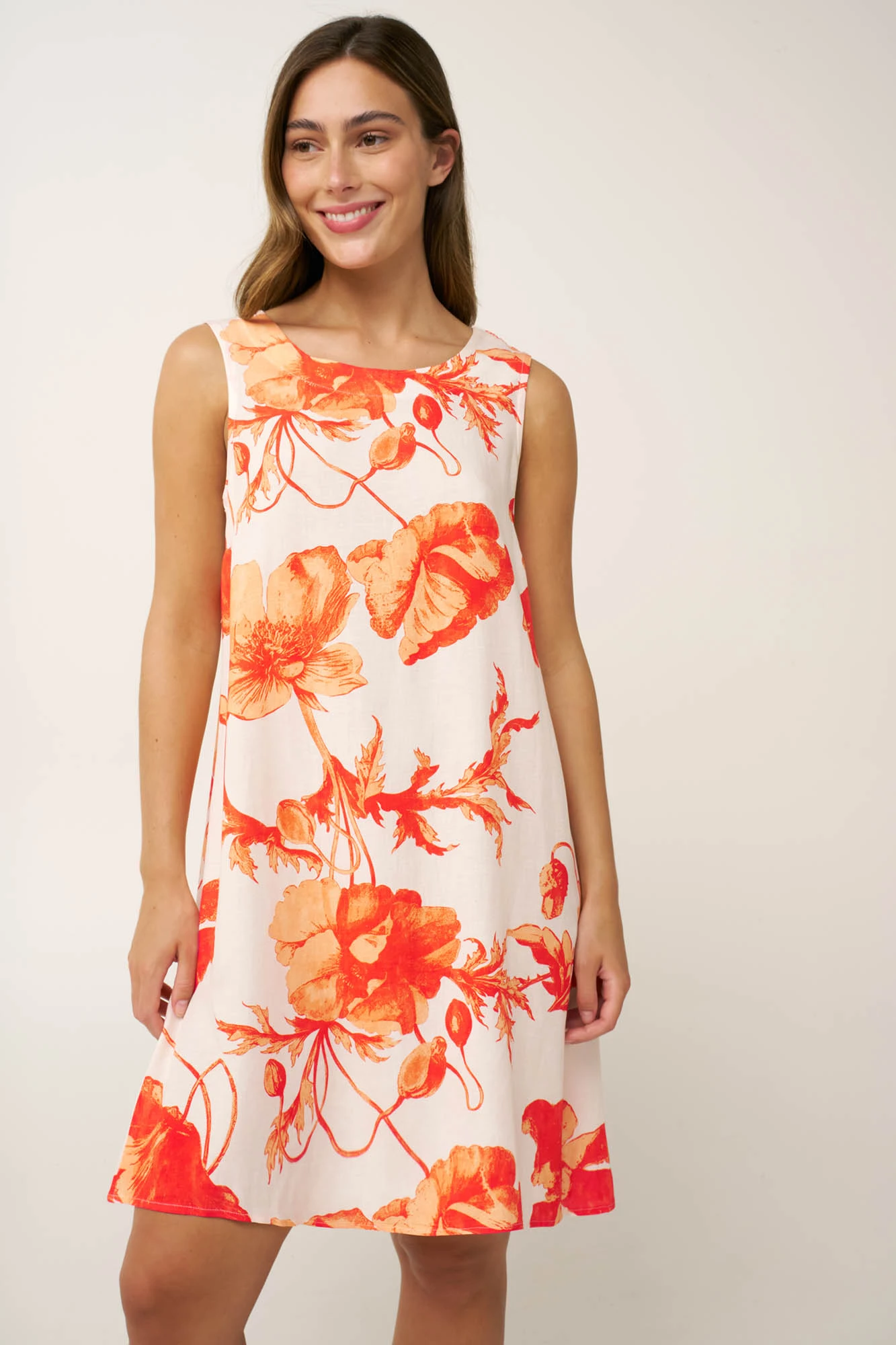 Αμάνικο Καλοκαιρινό Φλοράλ Φόρεμα