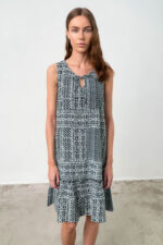 Αμάνικο Εμπριμέ Φόρεμα