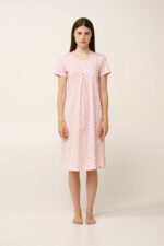 Βαμβακερό Νυχτικό με Πιέτα