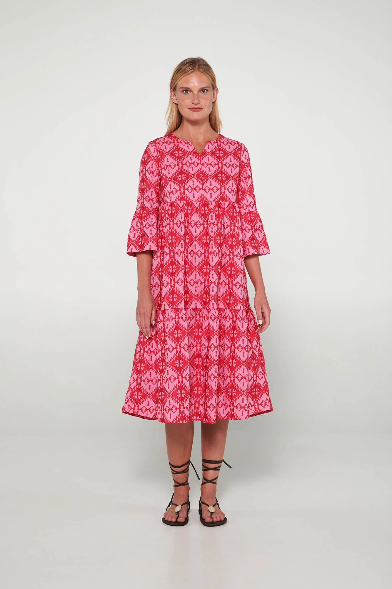 Εμπριμέ Μακρύ Φόρεμα