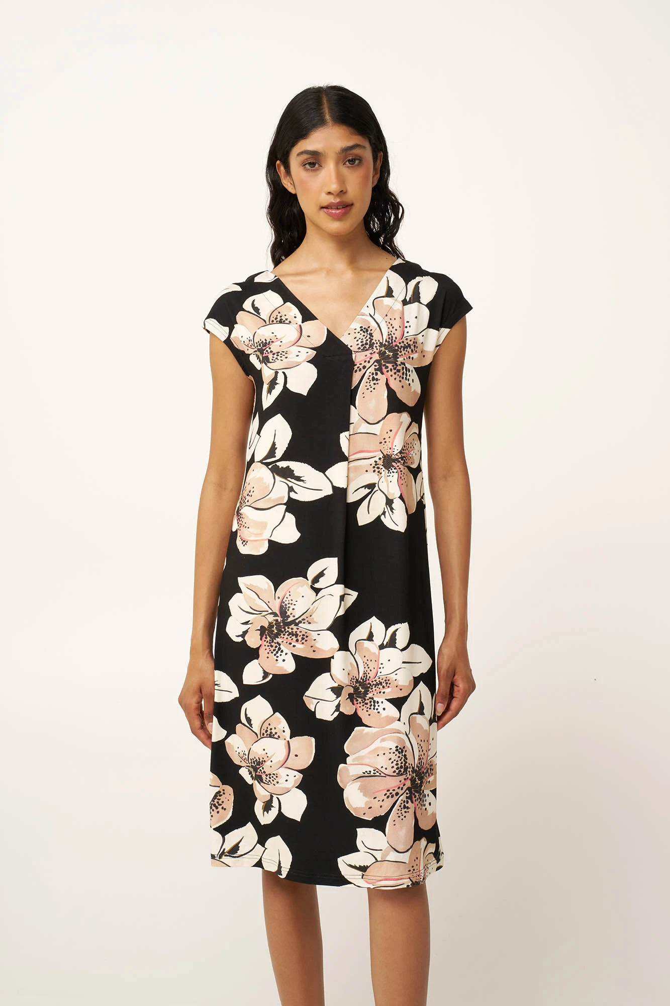 1_0291547828 Καλοκαιρινό Φλοράλ Φόρεμα με Πιέτα