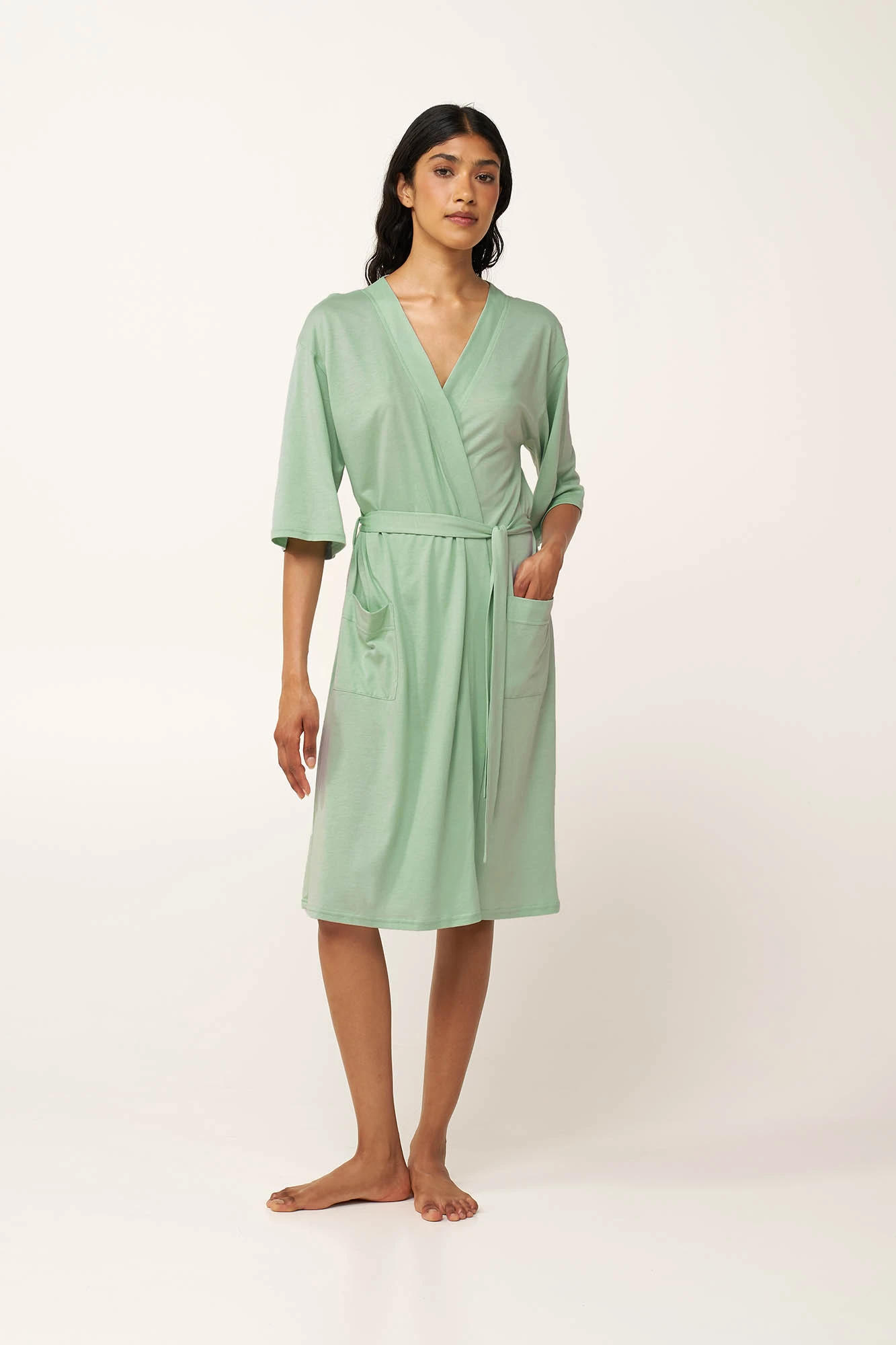 1_0291951550 Γυναικεία Σταυρωτή Ρόμπα Cotton-Modal