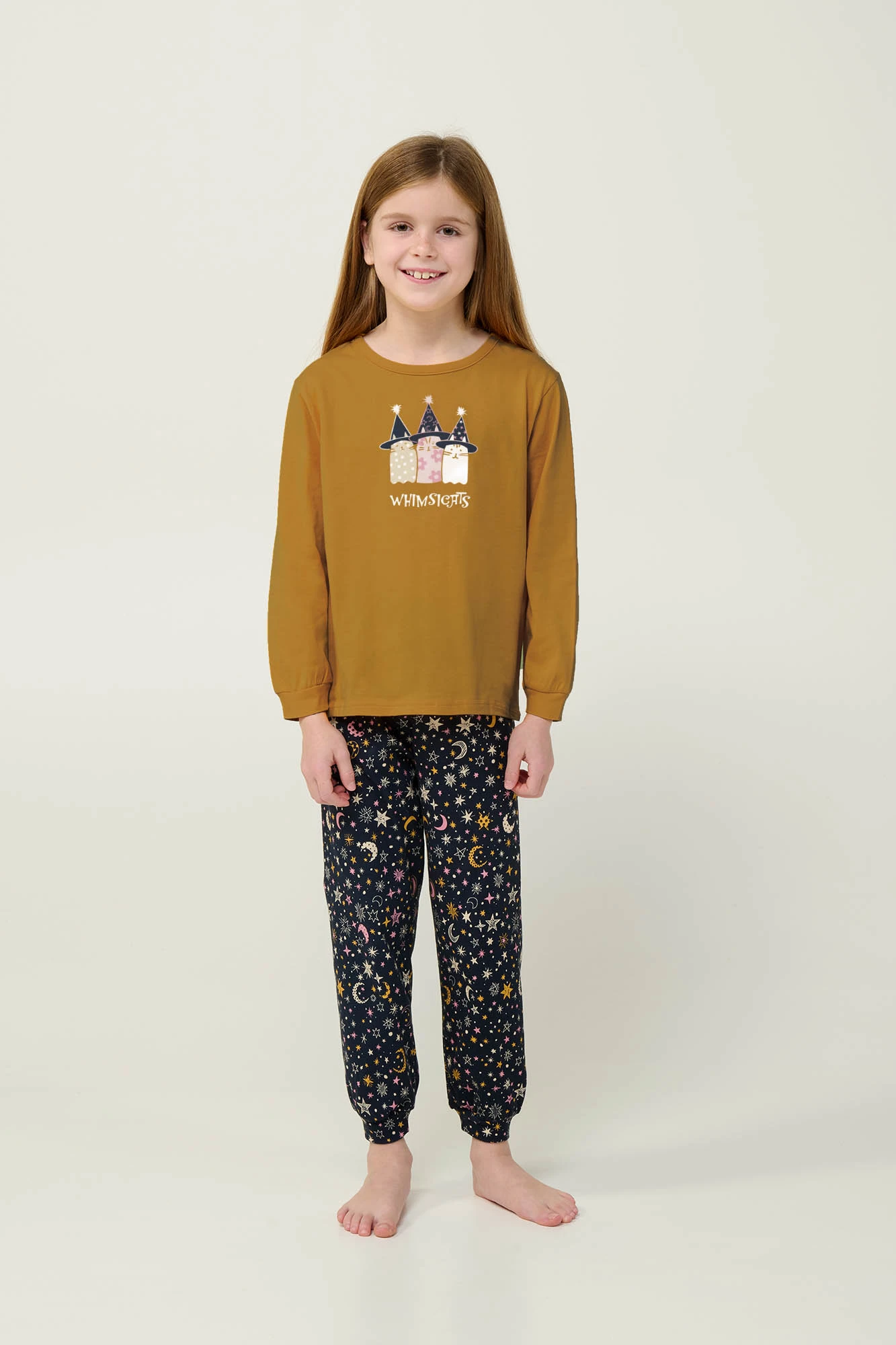 1_0292251101 Παιδική Βαμβακερή Πυτζάμα με Μανσέτες