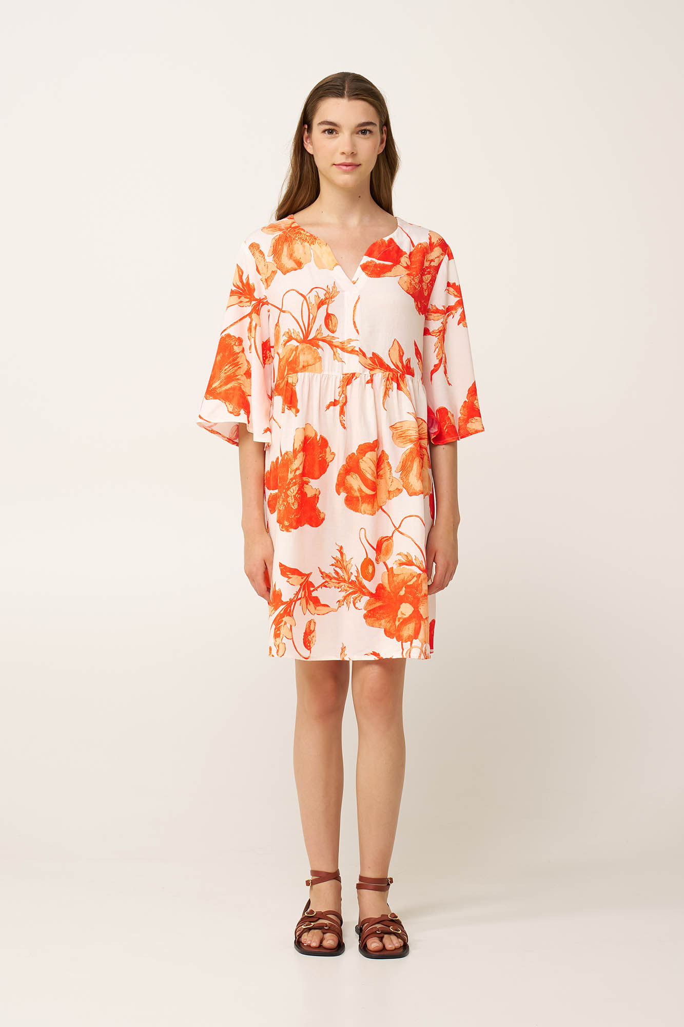 Καλοκαιρινό Φλοράλ Φόρεμα από Ποπλίνα