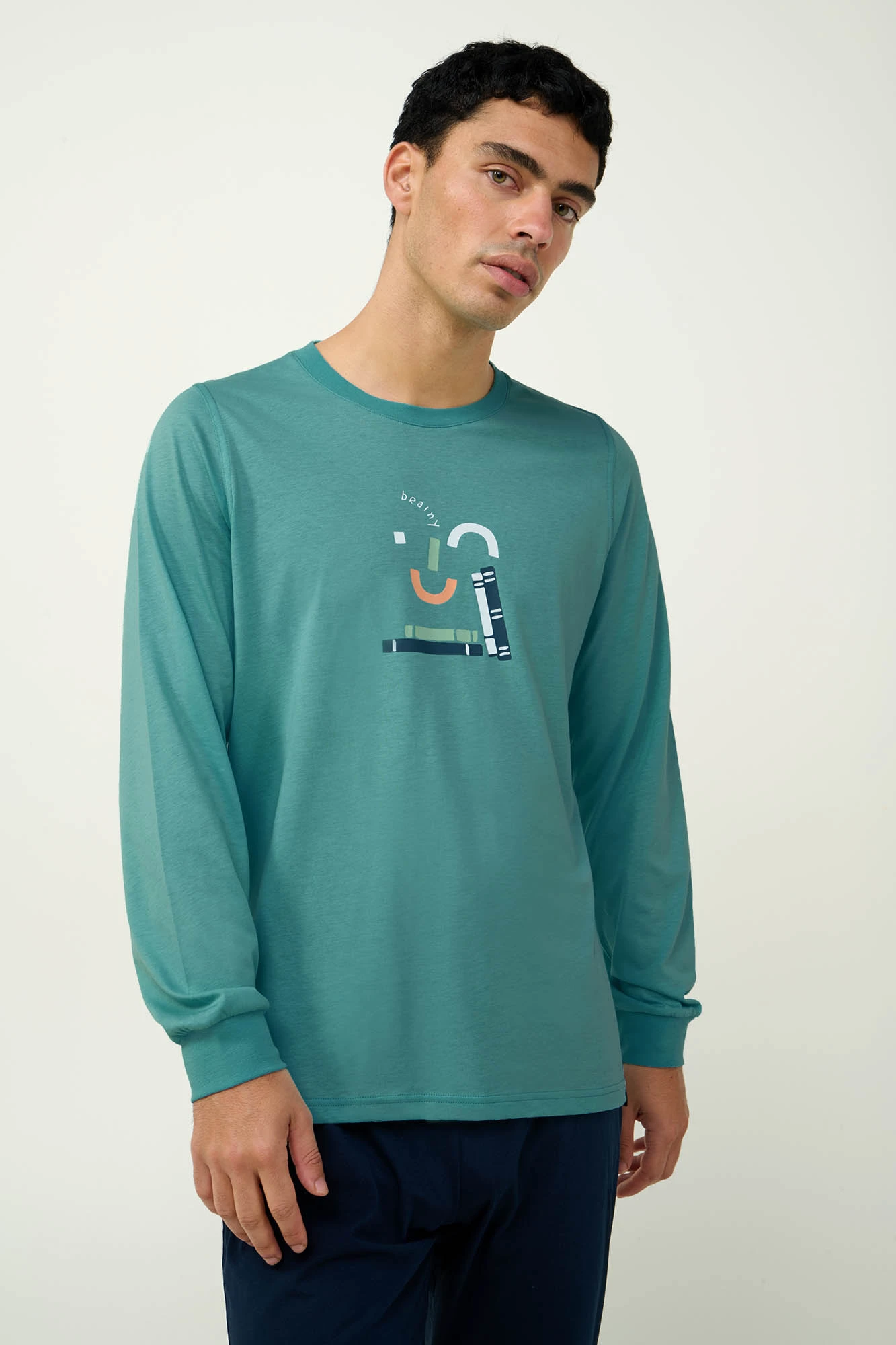 Ανδρική Βαμβακερή Πυτζάμα με Μανσέτες