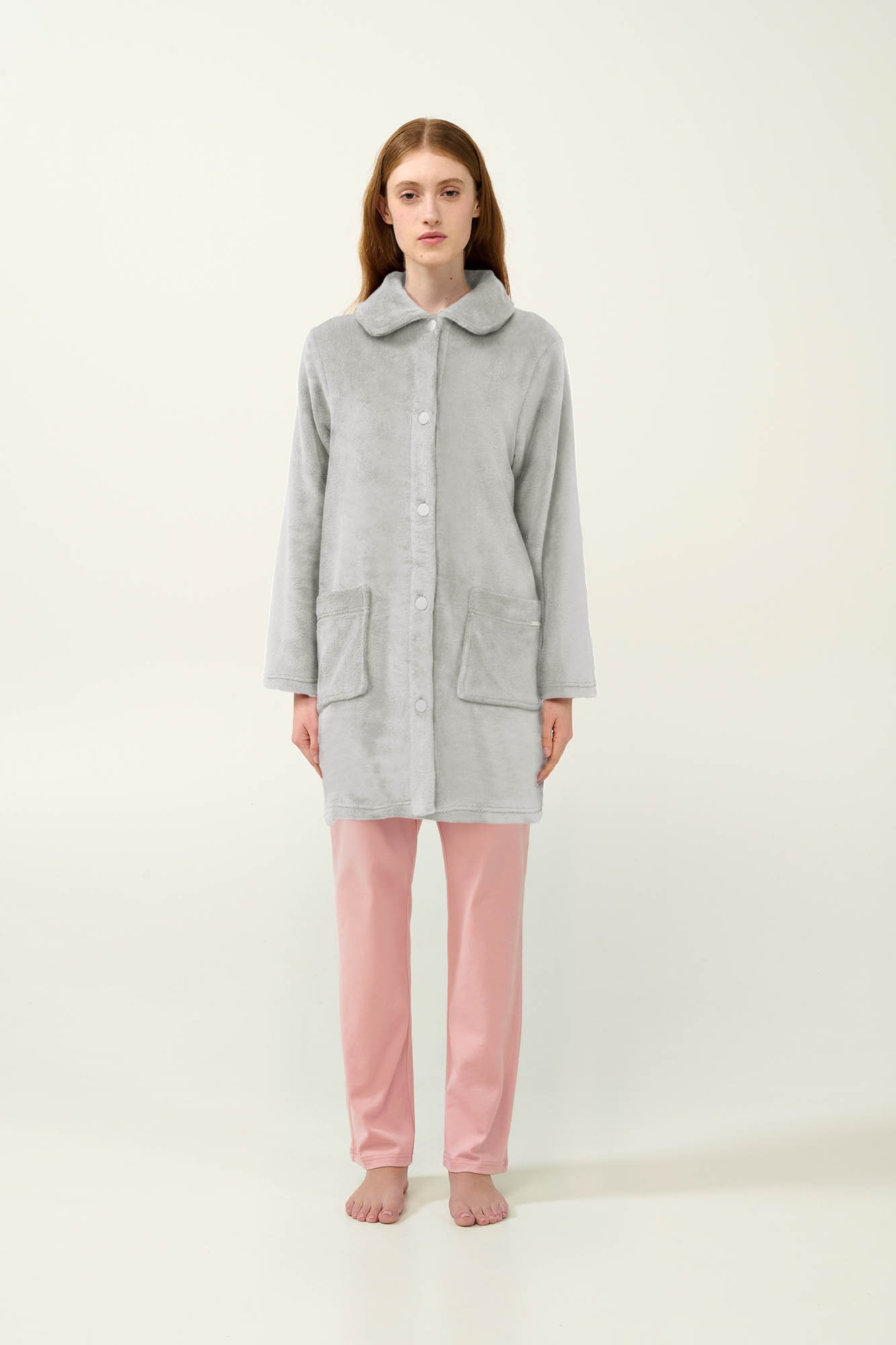 Γυναικεία Ρόμπα Fleece με Κουμπιά