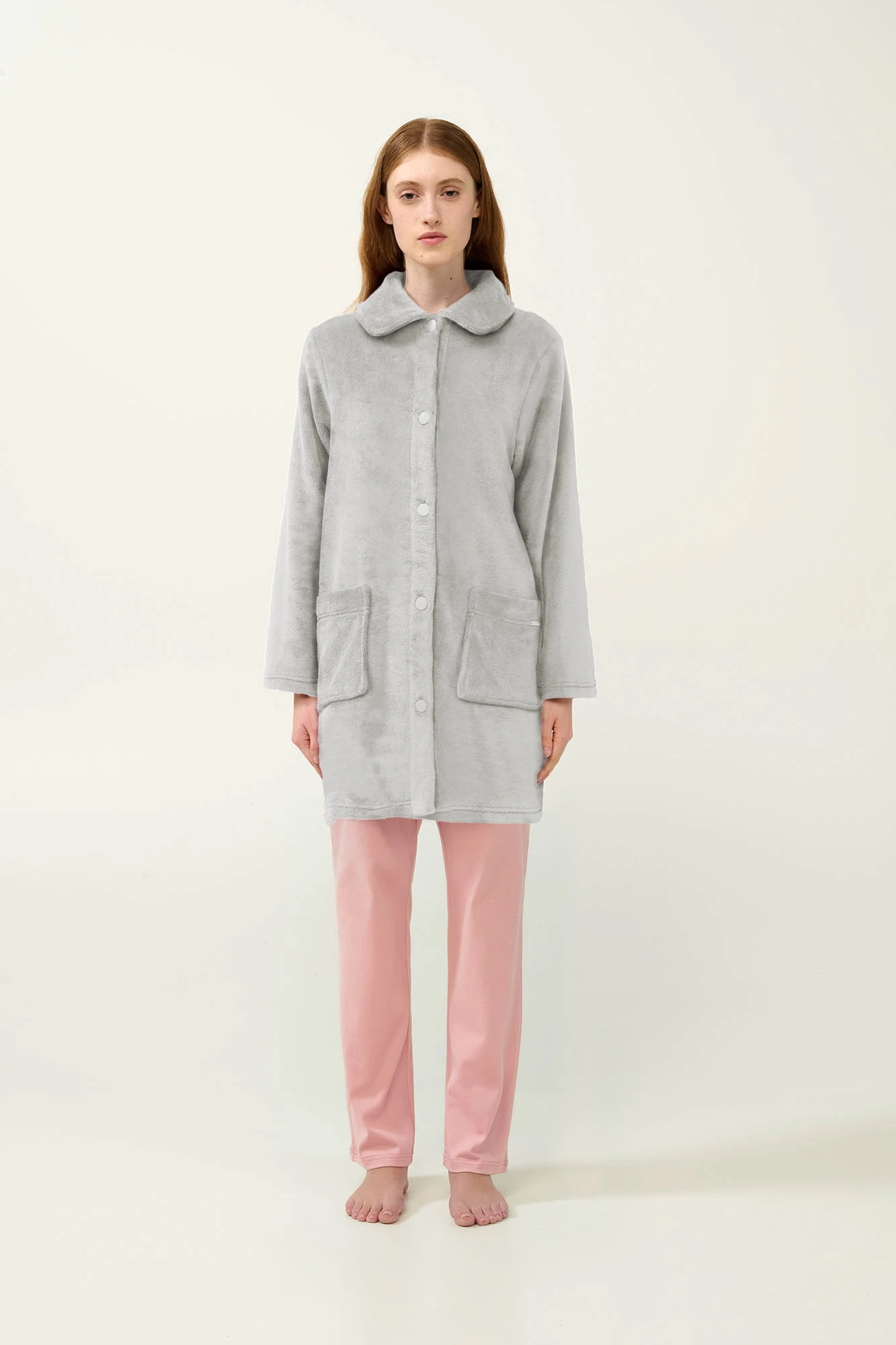 Γυναικεία Ρόμπα Fleece με Κουμπιά